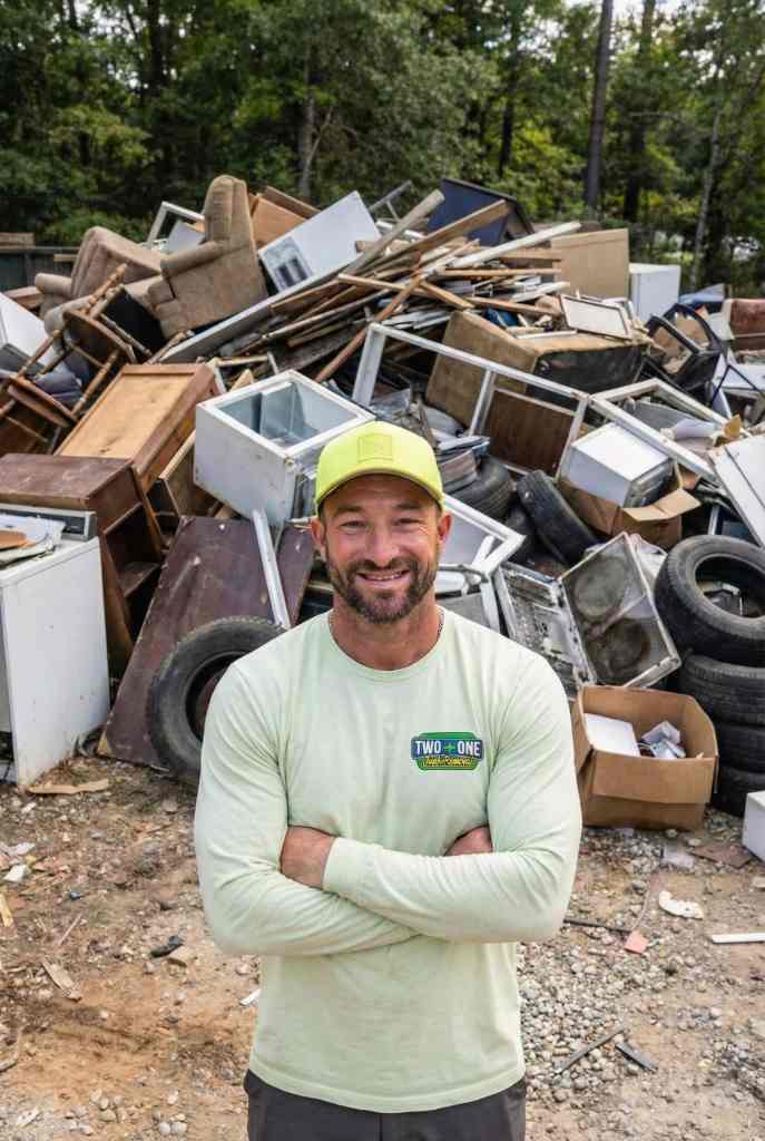 Efficient appliance removal and junk hauling services by Two in One Junk Removal.
